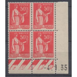 Timbre de collection France - 0283 Coin Daté (1935)
