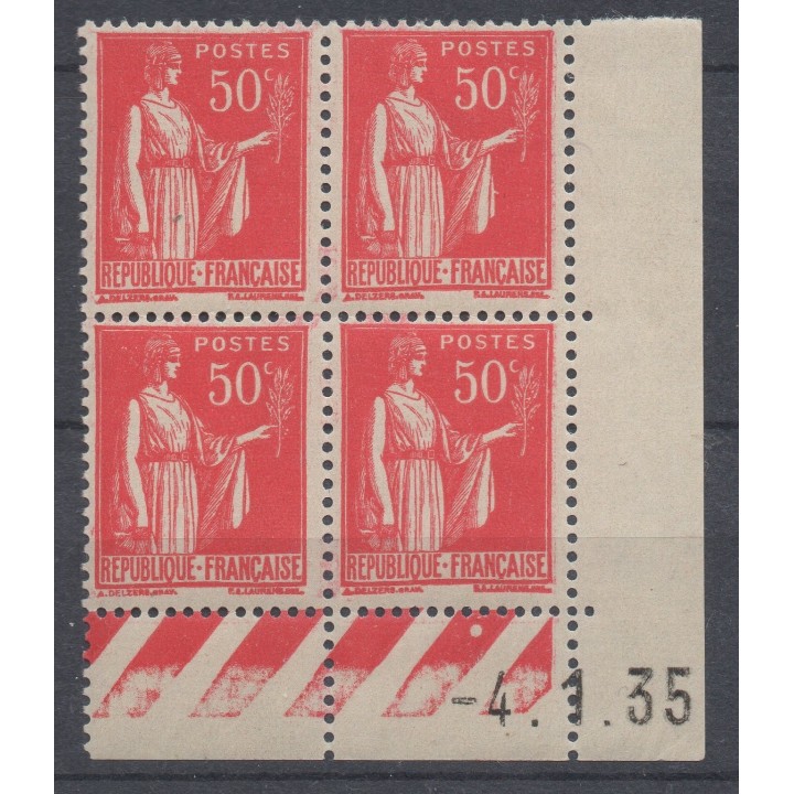 Timbre de collection France - 0283 Coin Daté (1935)