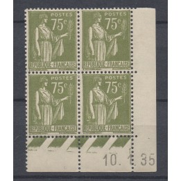 Timbre de collection France - 0284A Coin Daté (1935)