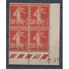 Timbre de collection France - 0360 Coin Daté (1937)