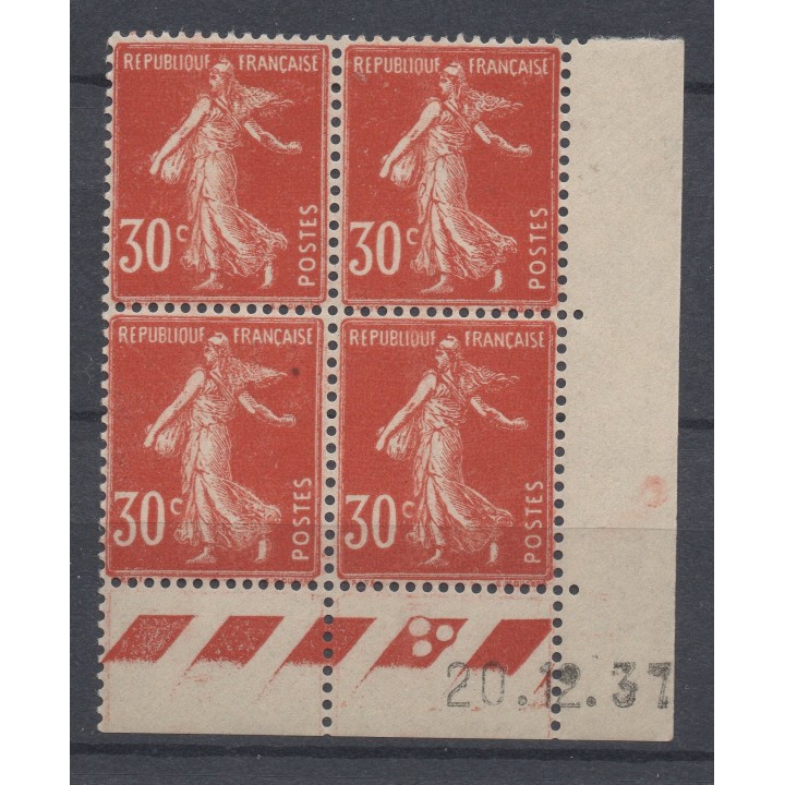 Timbre de collection France - 0360 Coin Daté (1937)