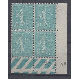 Timbre de collection France - 0362 Coin Daté (1938)