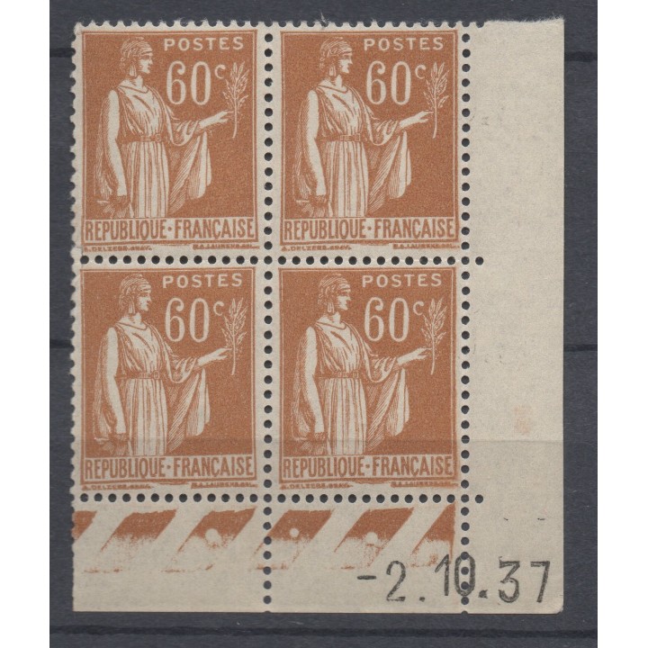 Timbre de collection France - 0364 Coin Daté (1937)