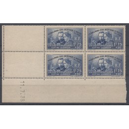 Timbre de collection France - 0402 Coin Daté (1938)