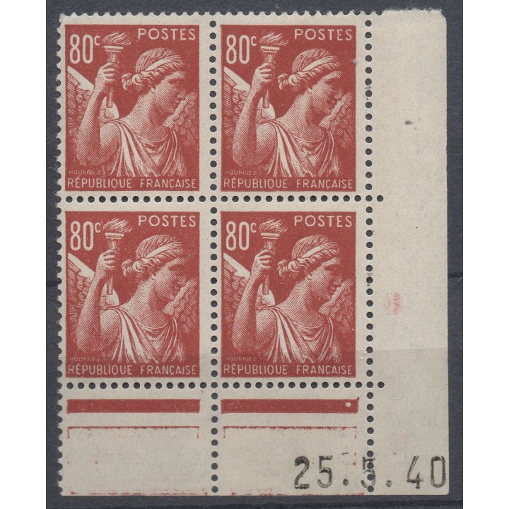 Timbre de collection France - 0431 Coin Daté (1940)