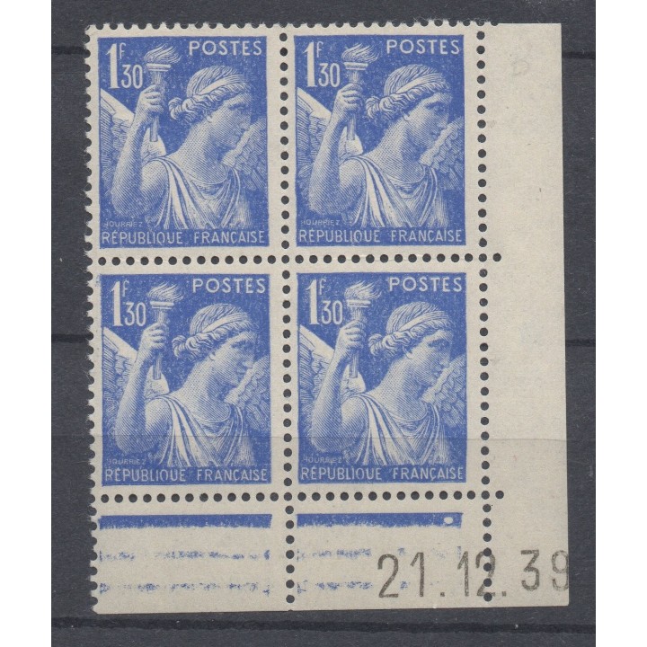 Timbre de collection France - 0434 Coin Daté (1939)