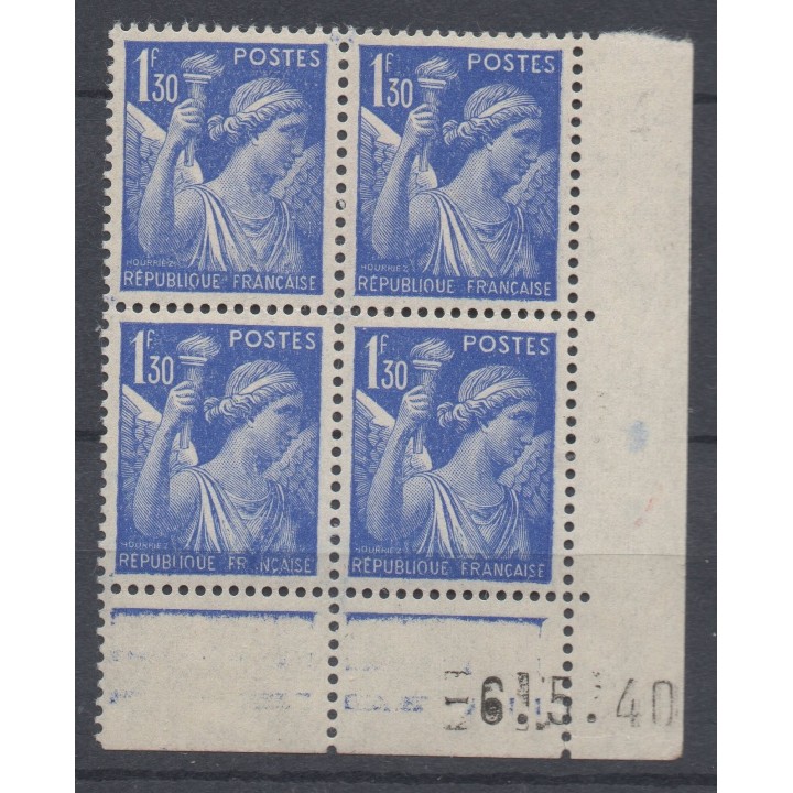 Timbre de collection France - 0434 Coin Daté (1940)