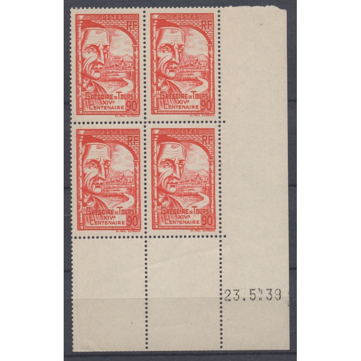 Timbre de collection France - 0442 Coin Daté (1939)