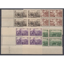 Timbre de collection France - 0466 à 0469 Coin Daté (1940)