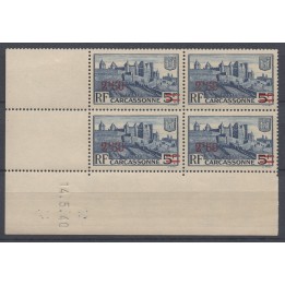 Timbre de collection France - 0490 Coin Daté (1940)