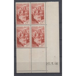 Timbre de collection France - 0792 Coin Daté (1948)
