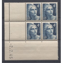 Timbre de collection France - 0725 Coin Daté (1945)