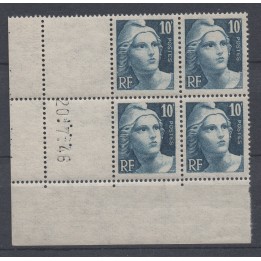 Timbre de collection France - 0726 Coin Daté (1946)