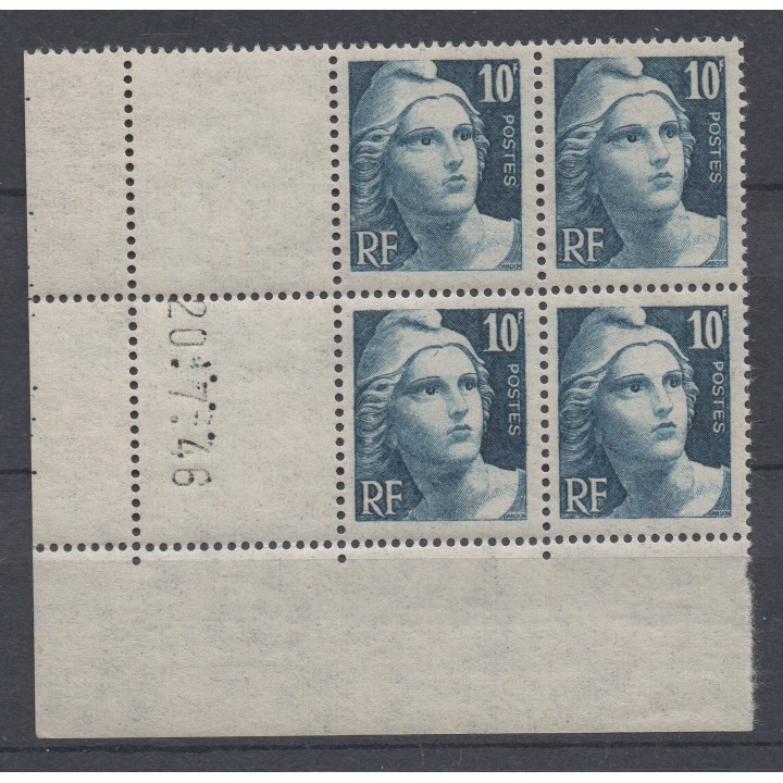 Timbre de collection France - 0726 Coin Daté (1946)