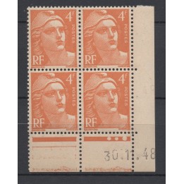 Timbre de collection France - 0808 Coin Daté (1948)