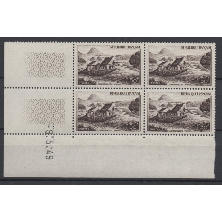 Timbre de collection France - 0843 Coin Daté (1949)
