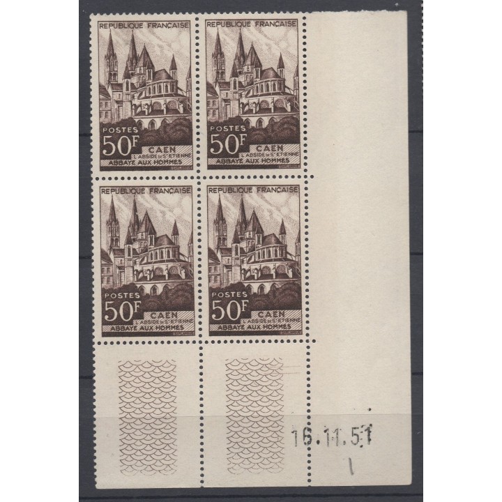 Timbre de collection France - 0917 Coin Daté (1951)