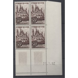 Timbre de collection France - 0917 Coin Daté (1952)