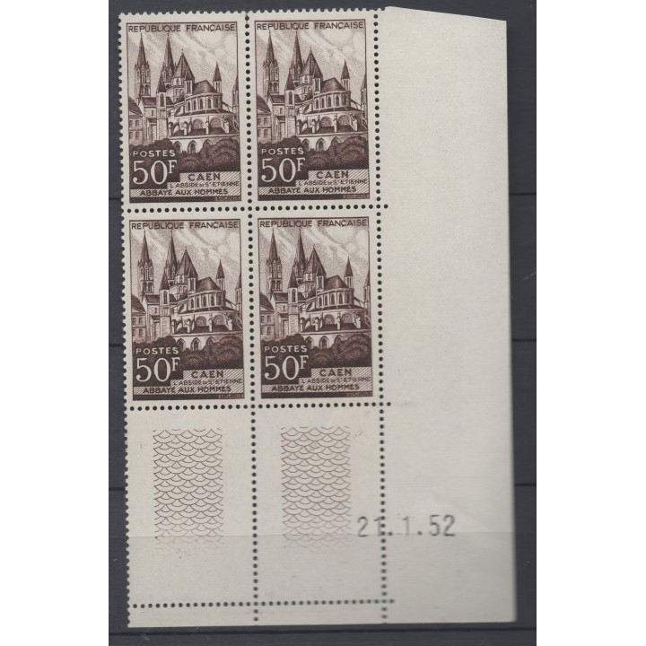 Timbre de collection France - 0917 Coin Daté (1952)