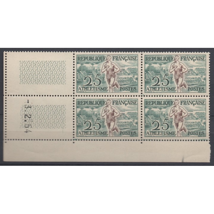 Timbre de collection France - 0961 Coin Daté (1954)