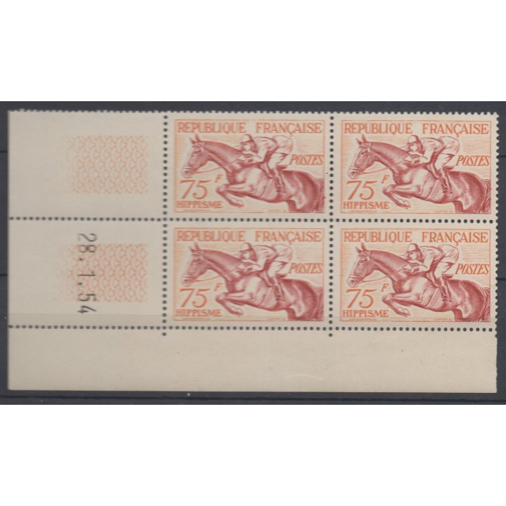 Timbre de collection France - 0965 Coin Daté (1954)