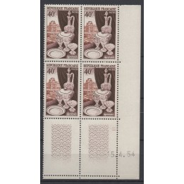 Timbre de collection France - 0972 Coin Daté (1954)