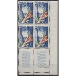 Timbre de collection France - 0973 Coin Daté (1955)