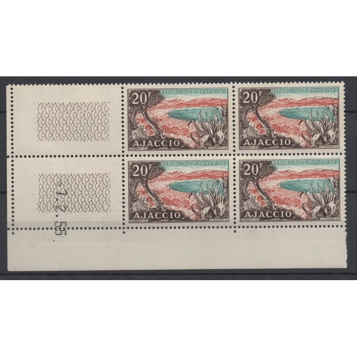 Timbre de collection France - 0981 Coin Daté (1955)
