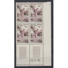 Timbre de collection France - 1073 Coin Daté (1956)
