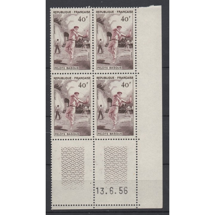 Timbre de collection France - 1073 Coin Daté (1956)