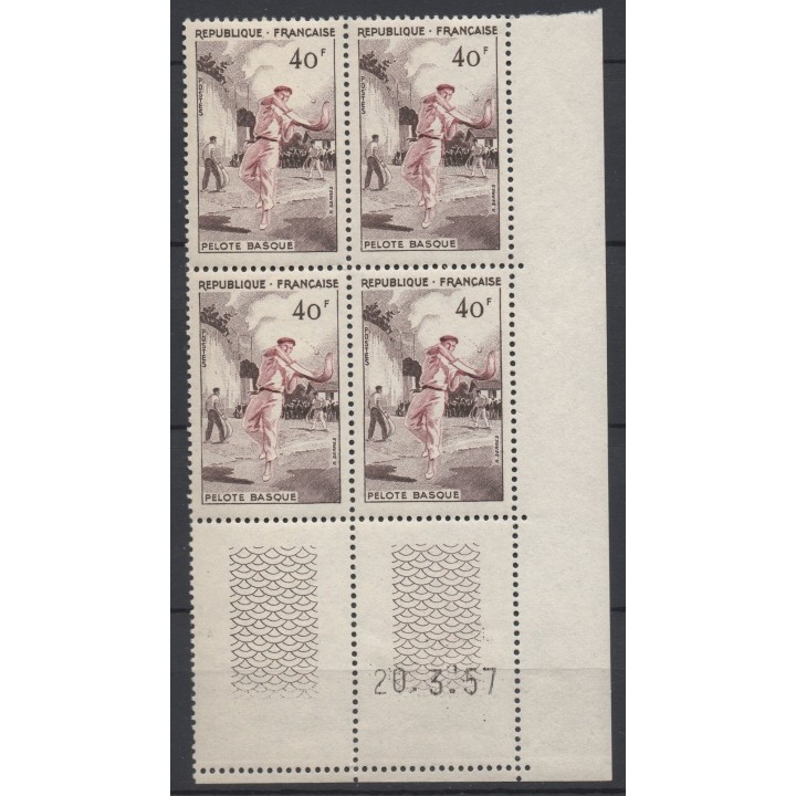 Timbre de collection France - 1073 Coin Daté (1957)