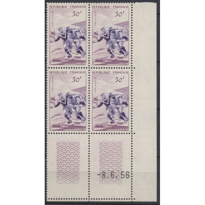 Timbre de collection France - 1074 Coin Daté (1956)