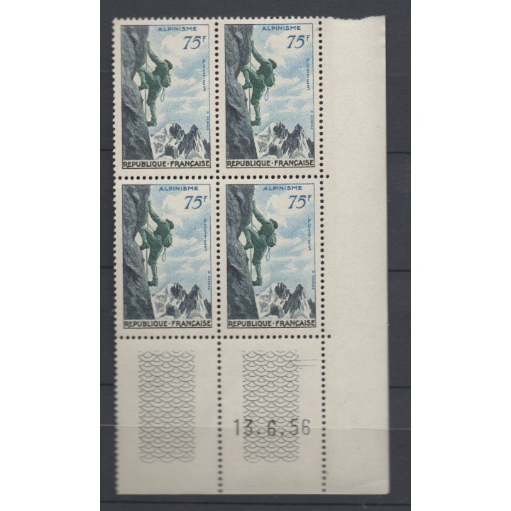 Timbre de collection France - 1075 Coin Daté (1956)