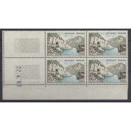 Timbre de collection France - 1239 Coin Daté (1963)