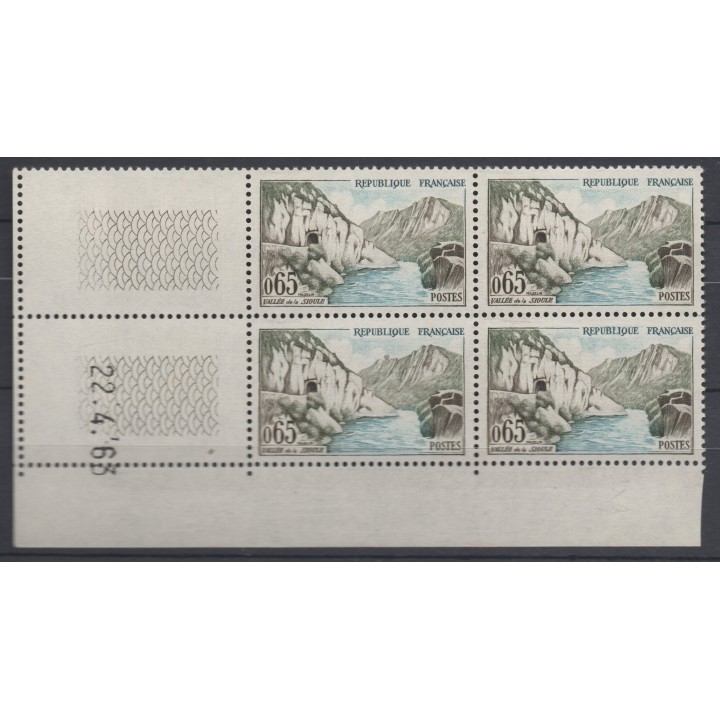 Timbre de collection France - 1239 Coin Daté (1963)