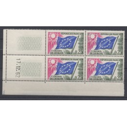 Timbre de collection France - Service 028 Coin Daté (1962)
