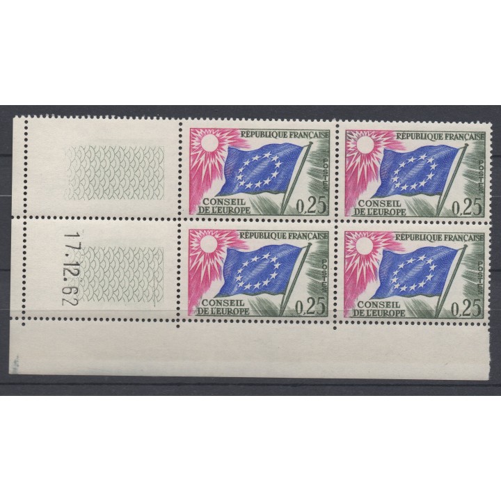 Timbre de collection France - Service 028 Coin Daté (1962)