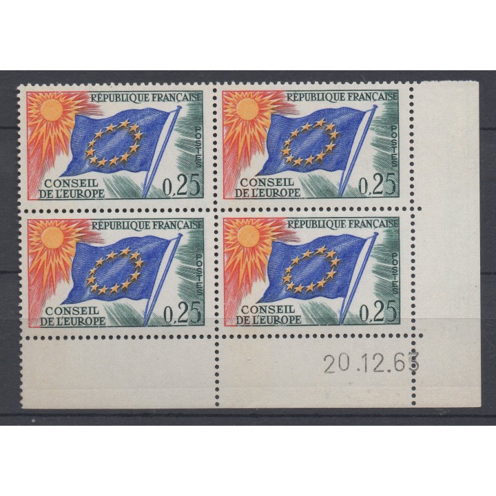 Timbre de collection France - Service 029 Coin Daté (1963)