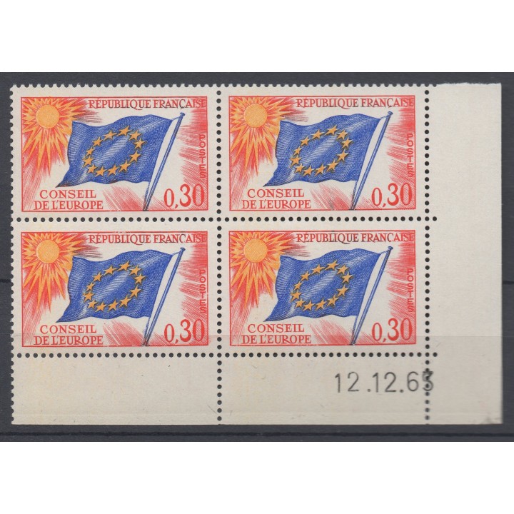 Timbre de collection France - Service 030 Coin Daté (1963)