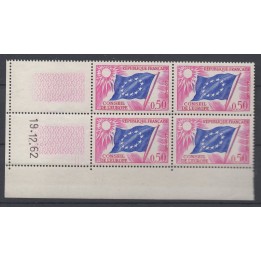 Timbre de collection France - Service 032 Coin Daté (1962)