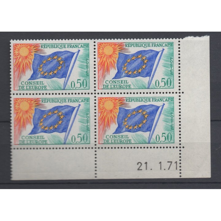 Timbre de collection France - Service 033 Coin Daté (1971)