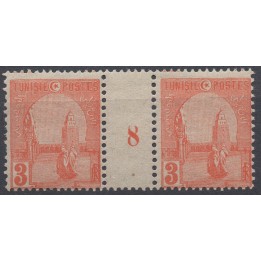 Timbre de collection Tunisie - 030A Millesime 8 (1918) GC