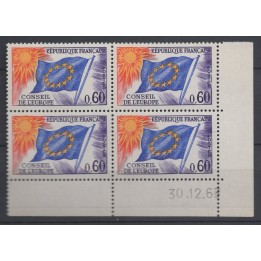 Timbre de collection France - Service 034 Coin Daté (1963)