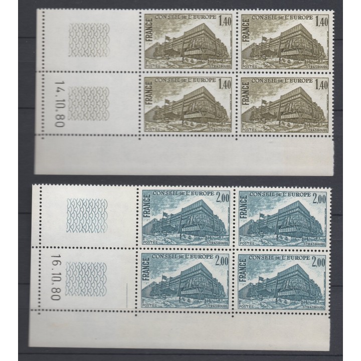 Timbre de collection France - Service 063 et 064 Coin Daté (1980)