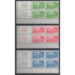 Timbre de collection France - Service 082 à 084 Coin Daté (1984)
