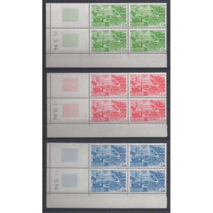 Timbre de collection France - Service 082 à 084 Coin Daté (1984)