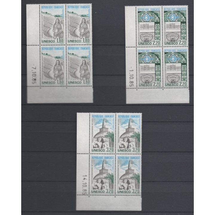 Timbre de collection France - Service 088 à 090 Coin Daté (1985)