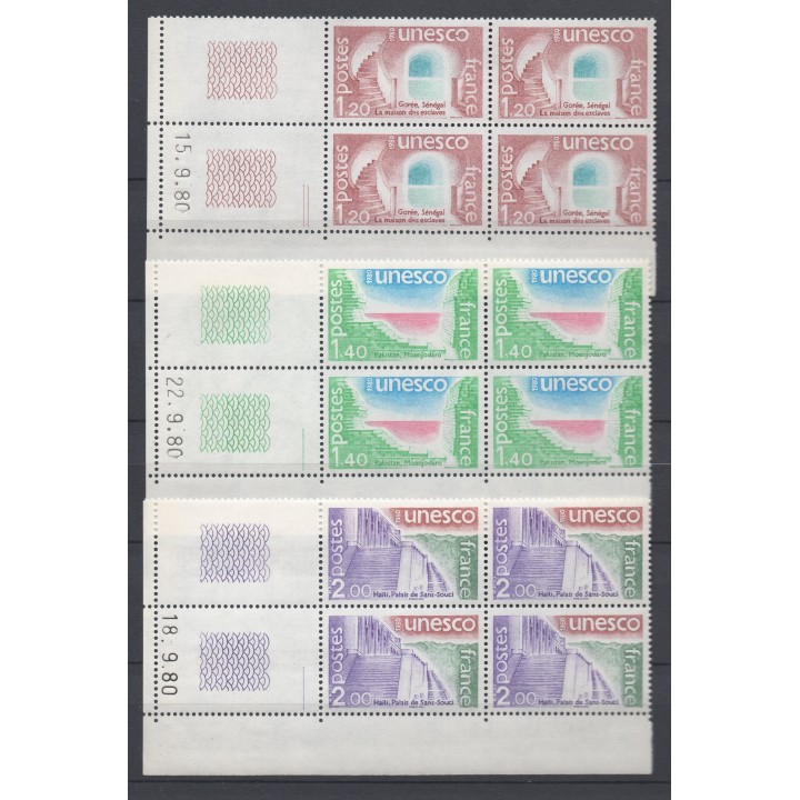 Timbre de collection France - Service 060 à 062 Coin Daté (1980)