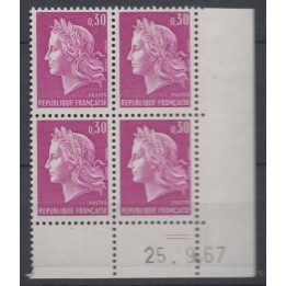 Timbre de collection France - 1536 Coin Daté (1967)
