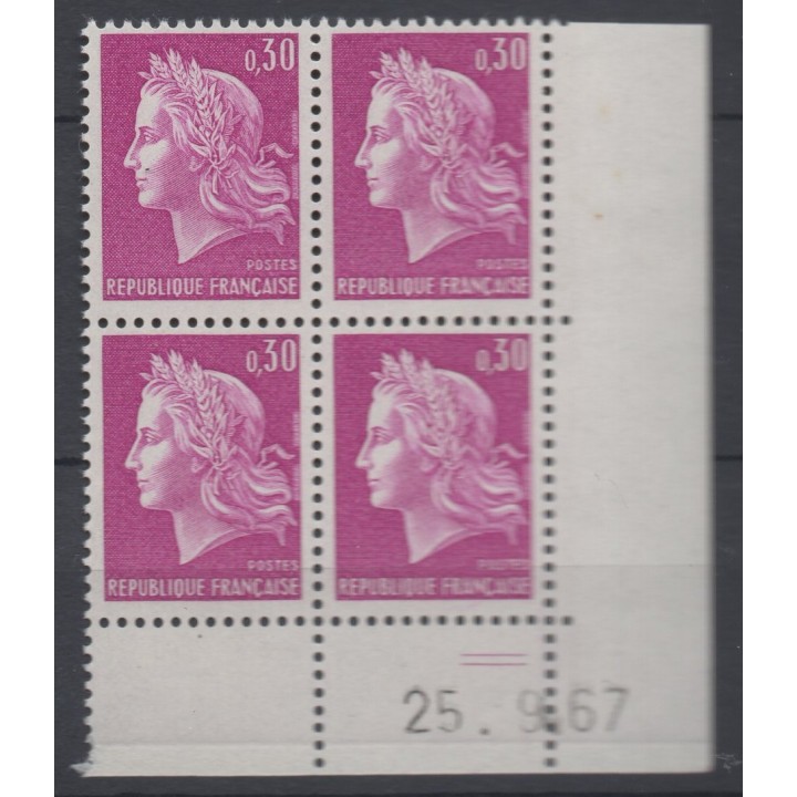 Timbre de collection France - 1536 Coin Daté (1967)